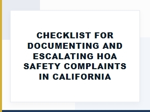 California Hoa Safety Complaint Procedures