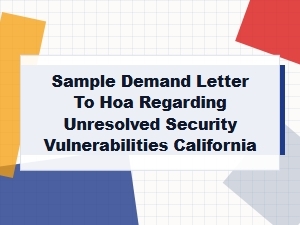 Demanding Hoa Action on Security Flaws