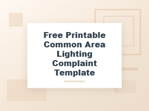 Free Complaint Form for Common Area Lighting