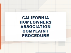 How to File a Formal Hoa Complaint in California