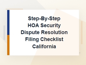 California Hoa Security Dispute Filing Checklist