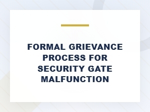 Reporting Security Gate Access Issues