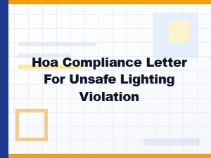 Hoa Lighting Violation Notice Procedure