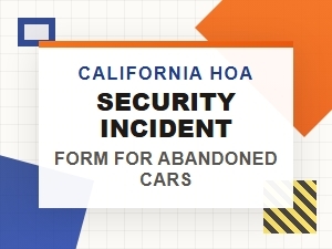 California Abandoned Vehicle Hoa Security Report